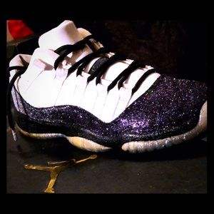 Custom glitterbombed iced out jordans